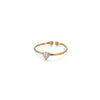 Ladies Stacked Zircon Heart Ring December Series Stainless Steel Geometric Electroplated
