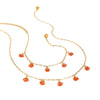 Ladies Stainless Steel And Titanium Steel Pendant Necklace And Bracelet With Crystal Flower Design And Electroplating