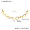 Ladies 316L Stainless Steel Bracelet With Geometric Pattern Electroplating 5A Zircon And Love Circle Stitching Light Luxury Style