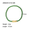 Ladies Stainless Steel Bracelet With Original Design Geometric Style Real Gold Plating Inlaid Zircon