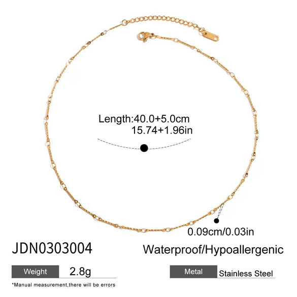 Ladies Stainless Steel Chain Necklace With Electroplating Light Luxury Style