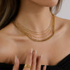 Ladies Stainless Steel Chain Necklace With Electroplating Light Luxury Style