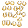 Ladies Stainless Steel Circle Earrings With Geometric Design Pvdp Furnace Real Gold Treatment