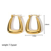Ladies Stainless Steel Circle Earrings With Geometric Design Pvdp Furnace Real Gold Treatment