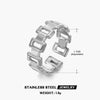 Ladies Stainless Steel Geometric Cross Ring With Real Gold Plated Electroplating