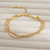 Ladies Stainless Steel Geometric Gold Bead Electroplated Bracelet Jewelry