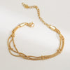 Ladies Stainless Steel Geometric Gold Bead Electroplated Bracelet Jewelry
