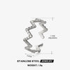 Ladies Stainless Steel Geometric Irregular Line Open Adjustable Folding Angle Ring Electroplated