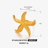 Ladies Stainless Steel Geometric Starfish Open Ring Electroplated Hiphop Style