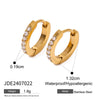 Ladies Stainless Steel Geometric Zircon Ear Jewelry With High Design Sense