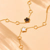 Ladies Stainless Steel Goldplated Bracelet With Flower Hollow Design And Korean Fashion Style