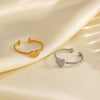 Ladies Stainless Steel Heart Shape Electroplating Love Ring