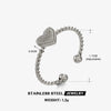 Ladies Stainless Steel Heart Shape Electroplating Love Ring