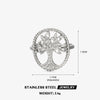 Ladies Stainless Steel Life Tree Round Ring With Electroplating