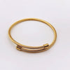 Ladies Stainless Steel Spiral Adjustable Bracelet With Electroplated Finish Elegant Coil Style Jewelry