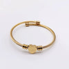 Ladies Stainless Steel Spiral Adjustable Bracelet With Electroplated Finish Elegant Coil Style Jewelry