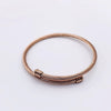 Ladies Stainless Steel Spiral Adjustable Bracelet With Electroplated Finish Elegant Coil Style Jewelry