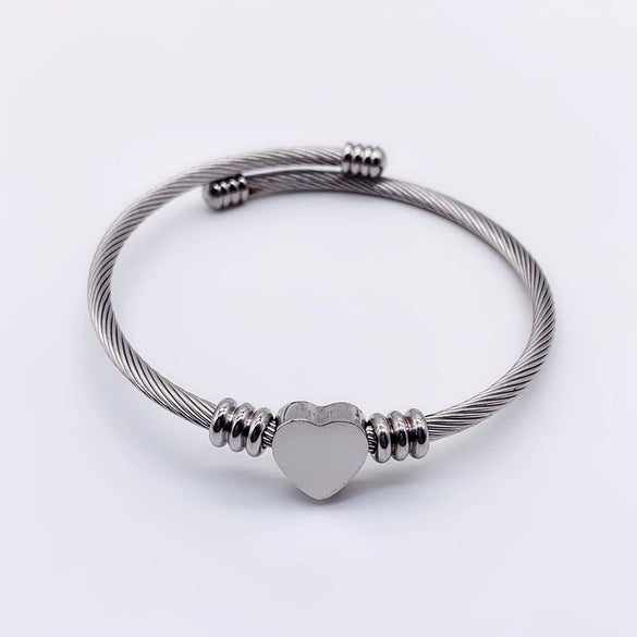 Ladies Stainless Steel Spiral Adjustable Bracelet With Electroplated Finish Elegant Coil Style Jewelry