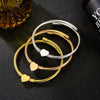 Ladies Stainless Steel Spiral Adjustable Bracelet With Electroplated Finish Elegant Coil Style Jewelry