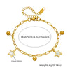 Ladies Stainless Steel Star Shape Pendant Bracelet With Fashion Design And Vacuum Plating