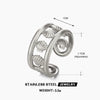 Ladies Stainless Steel Titanium Steel Shell Bow Tie Heart Shape Electroplated Ring