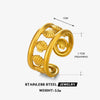 Ladies Stainless Steel Titanium Steel Shell Bow Tie Heart Shape Electroplated Ring