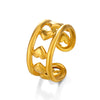 Ladies Stainless Steel Titanium Steel Shell Bow Tie Heart Shape Electroplated Ring