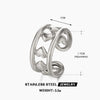Ladies Stainless Steel Titanium Steel Shell Bow Tie Heart Shape Electroplated Ring