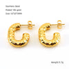Ladies 316L Stainless Steel U Shaped Electroplated Earrings