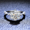Ladies 925 Sterling Silver Sunflower Ring With Moissanite And Classic Sixclaw Design