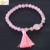 Ladies Tassel Natural Stone Crystal Beaded Minimalist Polished Bracelet