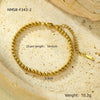 Ladies Titanium Steel And Stainless Steel Bracelet Plated 18K Gold Inlaid Zircon Geometric Fashion Jewelry