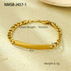 Ladies Titanium Steel And Stainless Steel Bracelet Plated 18K Gold Inlaid Zircon Geometric Fashion Jewelry