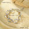 Ladies Titanium Steel And Stainless Steel Bracelet Plated 18K Gold Inlaid Zircon Geometric Fashion Jewelry