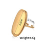 Ladies Titanium Steel And Stainless Steel Irregular Geometric Ring With 18K Gold Plated Electroplating Style