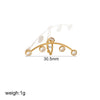 Ladies Titanium Steel Ear Clips With 18K Gold Diamond Zircon Geometric Style Electroplating Process High Sense