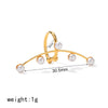 Ladies Titanium Steel Ear Clips With 18K Gold Diamond Zircon Geometric Style Electroplating Process High Sense