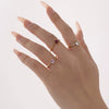 Ladies 316L Stainless Steel Geometric Light Luxury Electroplating Diamond Ring
