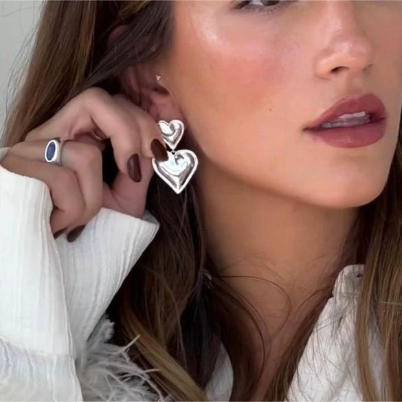 Ladies Titanium Steel Geometric Style Jewelry Earrings
