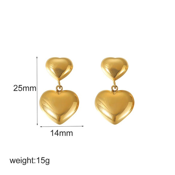 Ladies Titanium Steel Geometric Style Jewelry Earrings