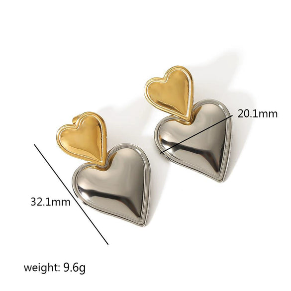 Ladies Titanium Steel Geometric Style Jewelry Earrings