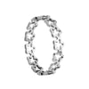 Ladies Titanium Steel Hollow Fivepointed Star Geometric Style Electroplated Ring