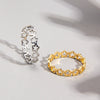 Ladies Titanium Steel Hollow Fivepointed Star Geometric Style Electroplated Ring
