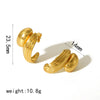 Ladies Titanium Steel Irregular Geometric Earrings With Electroplating Design