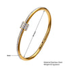 Ladies Titanium Steel Simple Goldplated Bracelet With Drill