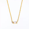 Ladies Twelve Birthstone Zircon Necklace In Titanium Steel With Geometric Pattern And Electroplating Design