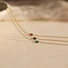 Ladies Twelve Birthstone Zircon Necklace In Titanium Steel With Geometric Pattern And Electroplating Design