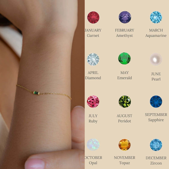 Ladies Twelve Birthstone Zircon Necklace In Titanium Steel With Geometric Pattern And Electroplating Design