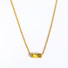 Ladies Twelve Birthstone Zircon Necklace In Titanium Steel With Geometric Pattern And Electroplating Design