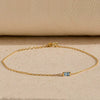 Ladies Twelve Birthstone Zircon Necklace In Titanium Steel With Geometric Pattern And Electroplating Design